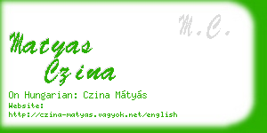 matyas czina business card